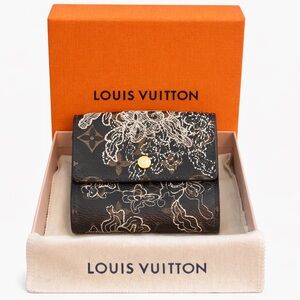 Louis Vuitton LV Limited Edition RARE Monogram Dentelle Elise Lurex Lace Wallet